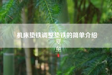 機床墊鐵調整墊鐵的簡(jiǎn)單介紹