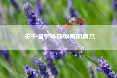 關(guān)于調整墊鐵型號的信息