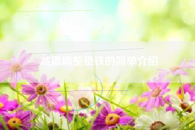 減震調整墊鐵的簡(jiǎn)單介紹